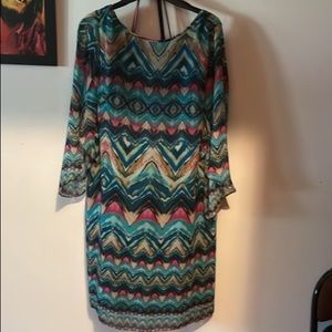 Multi colored midi dress